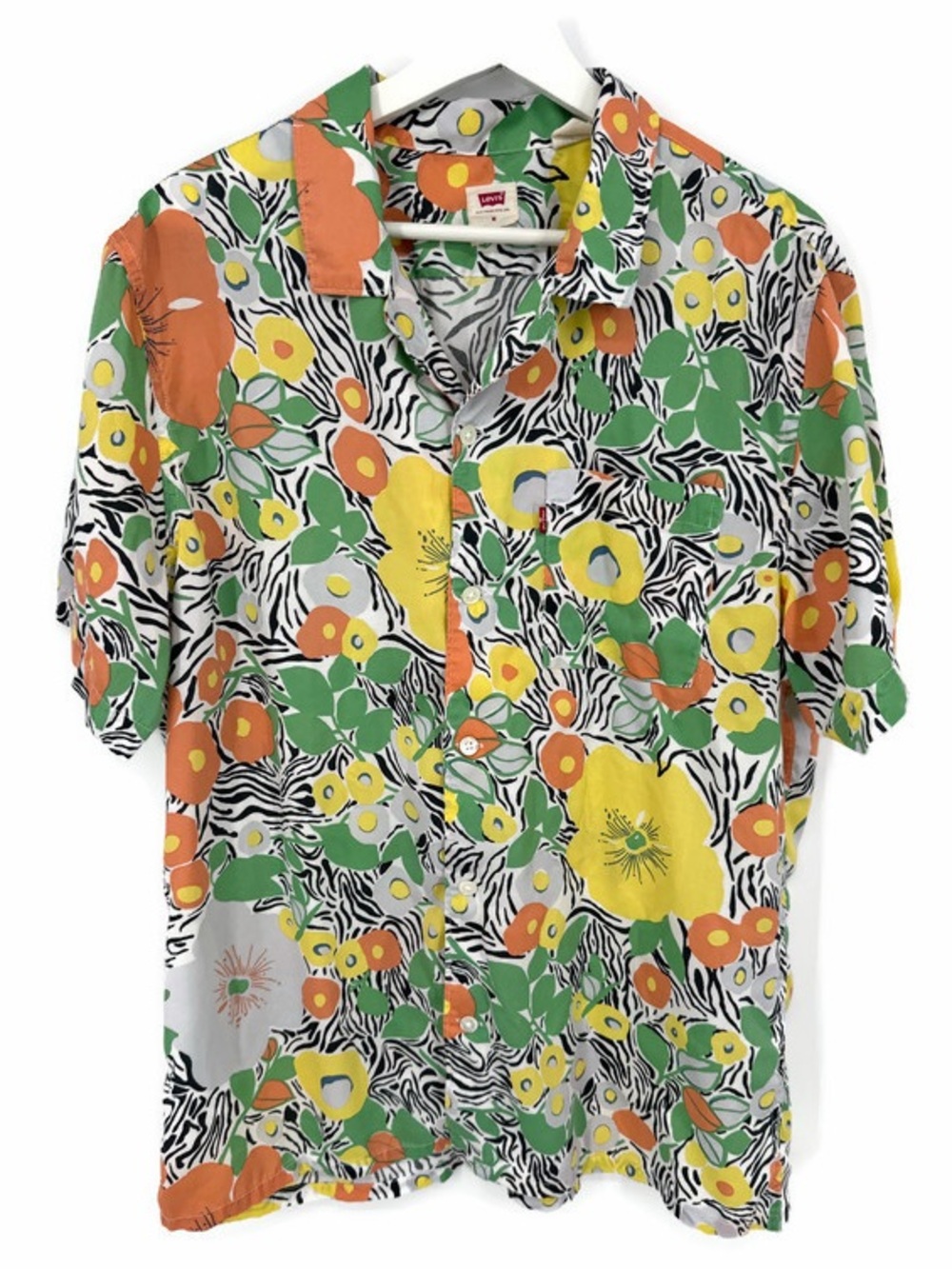 Levi's Floral Abstract Print Relaxed Button Down Shirt Size M